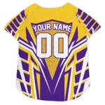 Custom Minnesota Football Style Dog Jersey - Armored Block Gold