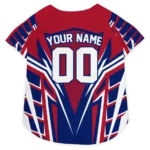Custom New York Giants Football Style Dog Jersey - Armored Block Red
