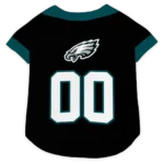 Custom Philadelphia Football Style Dog Jersey - Tuxedo Print Black and Green