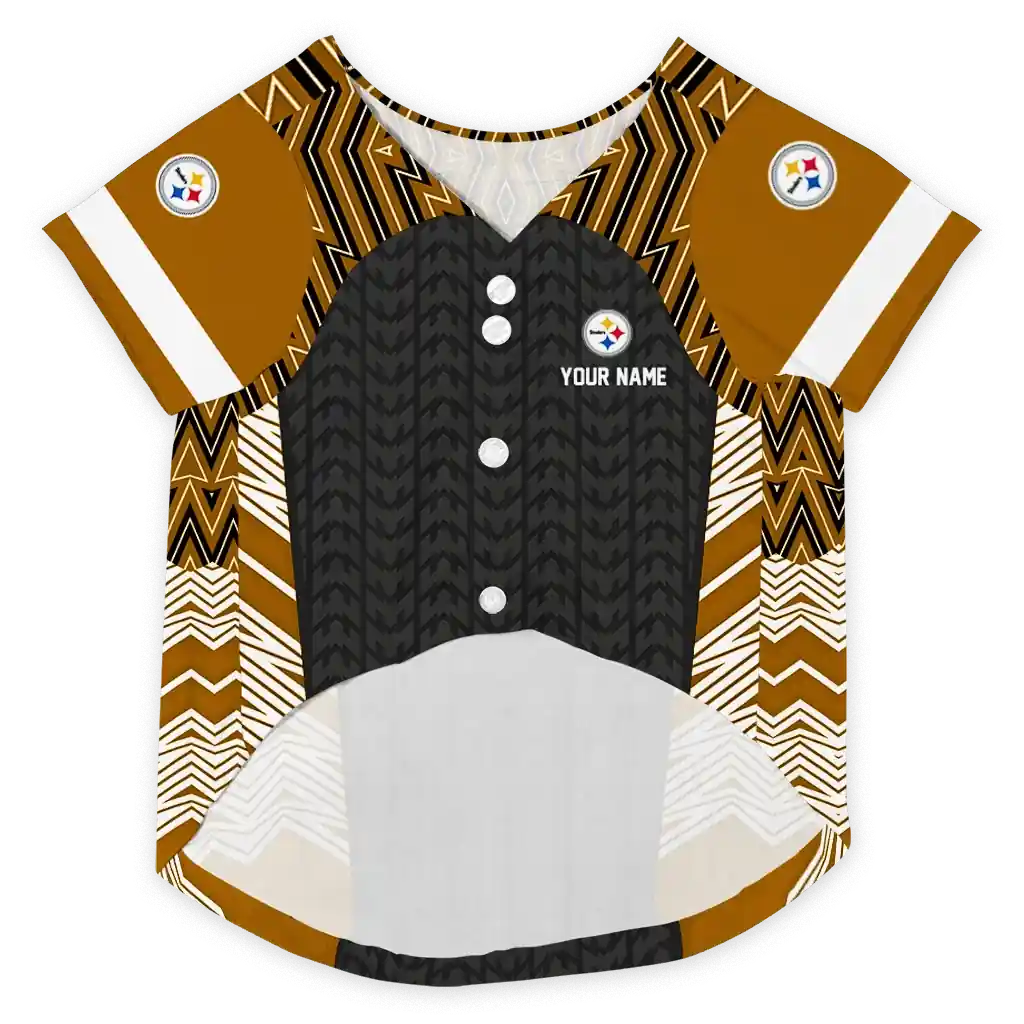 customized-pittsburgh-steelers-chevron-zigzag-gold-black-pet-jersey-fashion-forward.webp