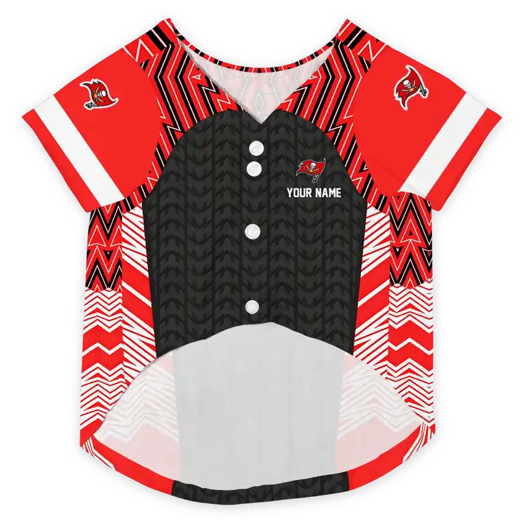customized-tampa-bay-buccaneers-chevron-zigzag-red-black-pet-jersey-fashion-forward.webp