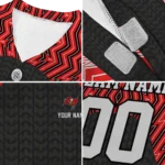 customized-tampa-bay-buccaneers-chevron-zigzag-red-black-pet-jersey-best-selling.webp