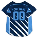 Custom Tennessee Football Style Dog Jersey - Armor Lines Navy