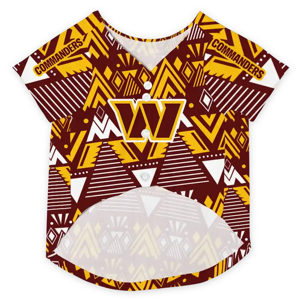 customized-washington-commanders-arrowhead-layers-burgundy-pet-jersey-fashion-forward.webp