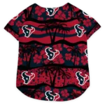 Houston Football Style Dog Jersey - Palm Retro Black and Blue