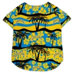 Los Angeles Chargers Football Style Dog Jersey - Palm Retro Black and Blue