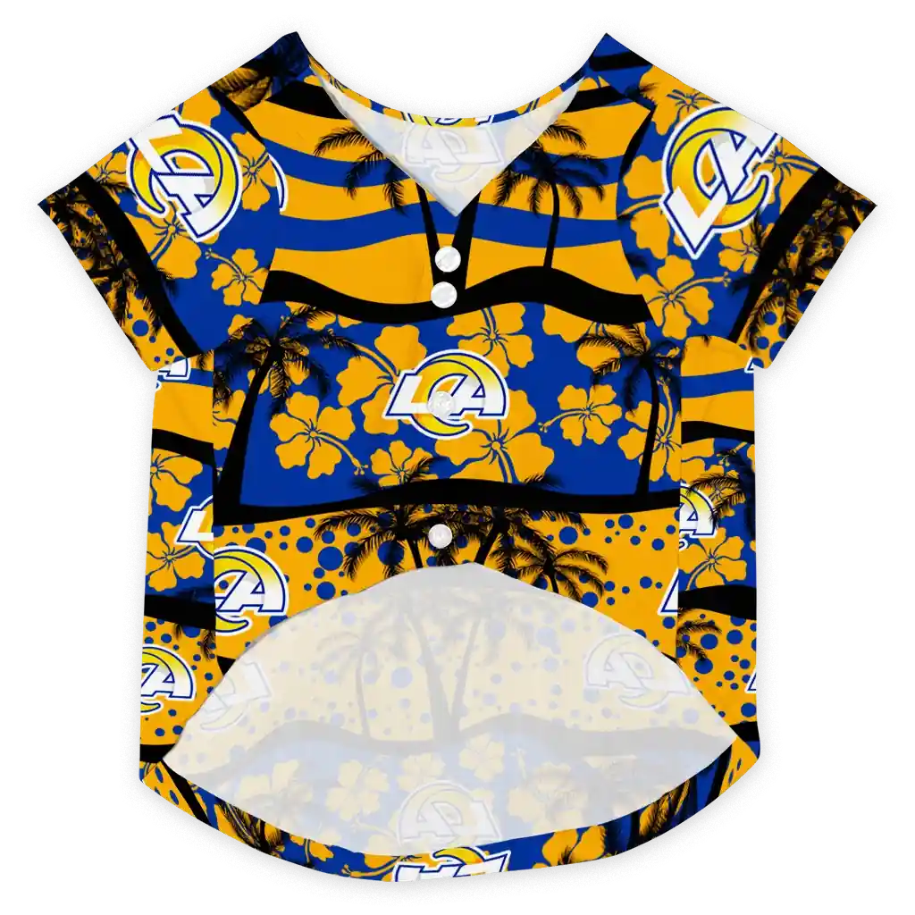 los-angeles-rams-palm-retro-blue-black-pet-jersey-fashion-forward.webp