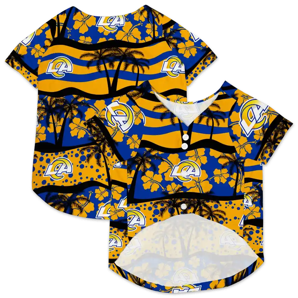 los-angeles-rams-palm-retro-blue-black-pet-jersey-high-quality.webp