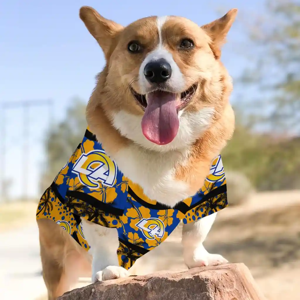 los-angeles-rams-palm-retro-blue-black-pet-jersey-top-rated.webp