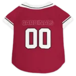 Custom Arizona Football Style Dog Jersey - Big Diamond Stripe Red and White