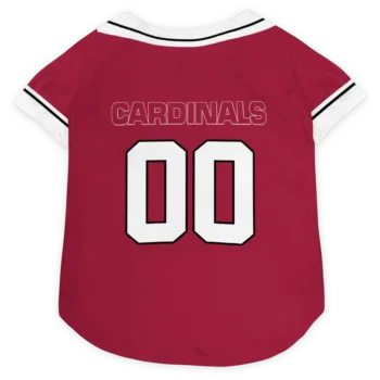 Custom Arizona Football Style Dog Jersey - Big Diamond Stripe Red and White