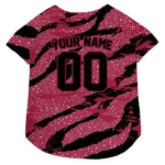 Custom Arizona Football Style Dog Jersey - Contrast Layers Red