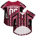 personalized-arizona-cardinals-vivid-chevron-red-pet-jersey-best-selling.webp