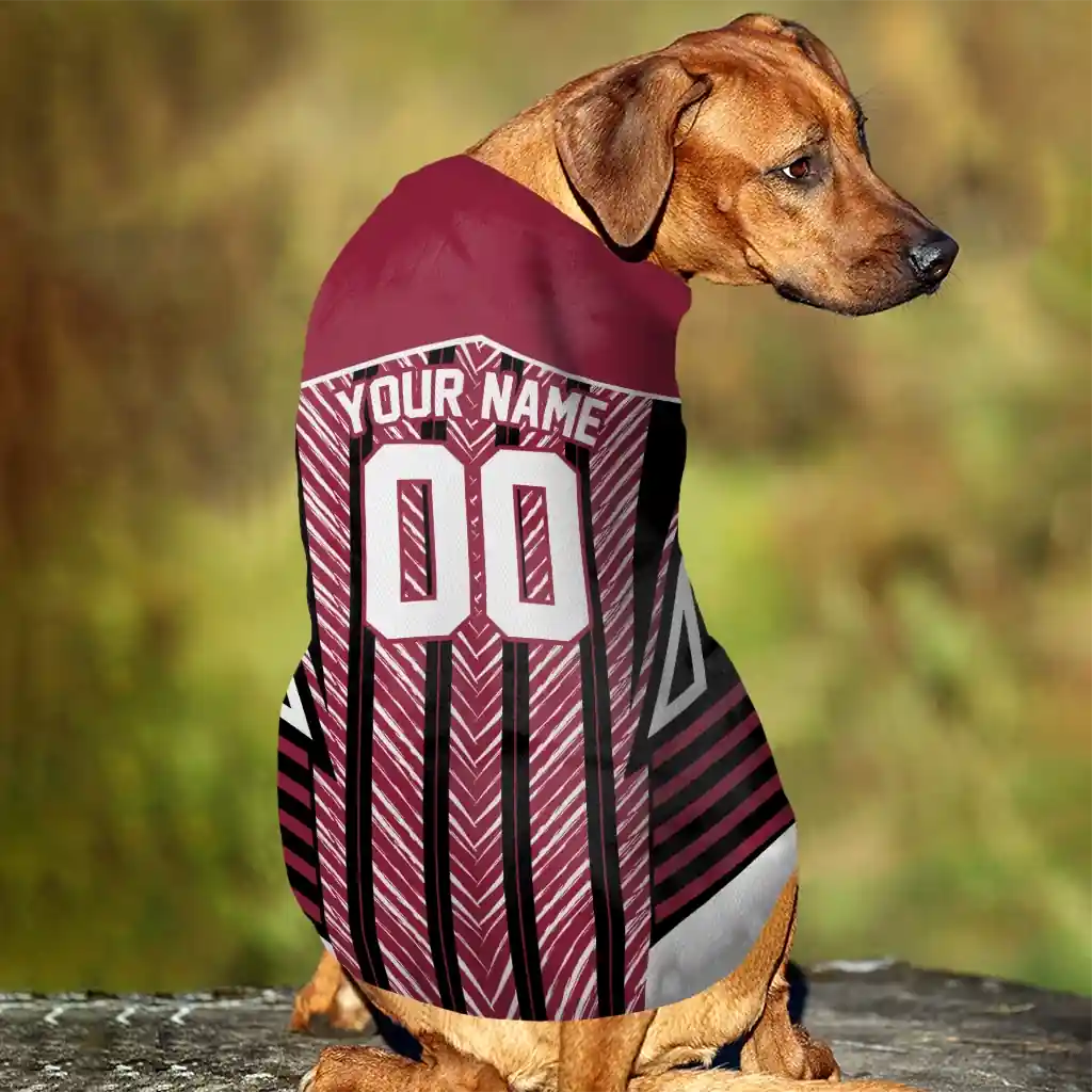 personalized-arizona-cardinals-vivid-chevron-red-pet-jersey-trendy.webp