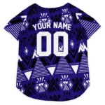 Custom Baltimore Football Style Dog Jersey - Arrowhead Layers Purple