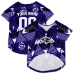 personalized-baltimore-ravens-arrowhead-layers-purple-pet-jersey-best-selling.webp
