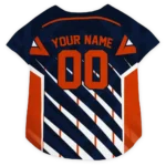 Custom Chicago Football Style Dog Jersey - Armor Lines Blue