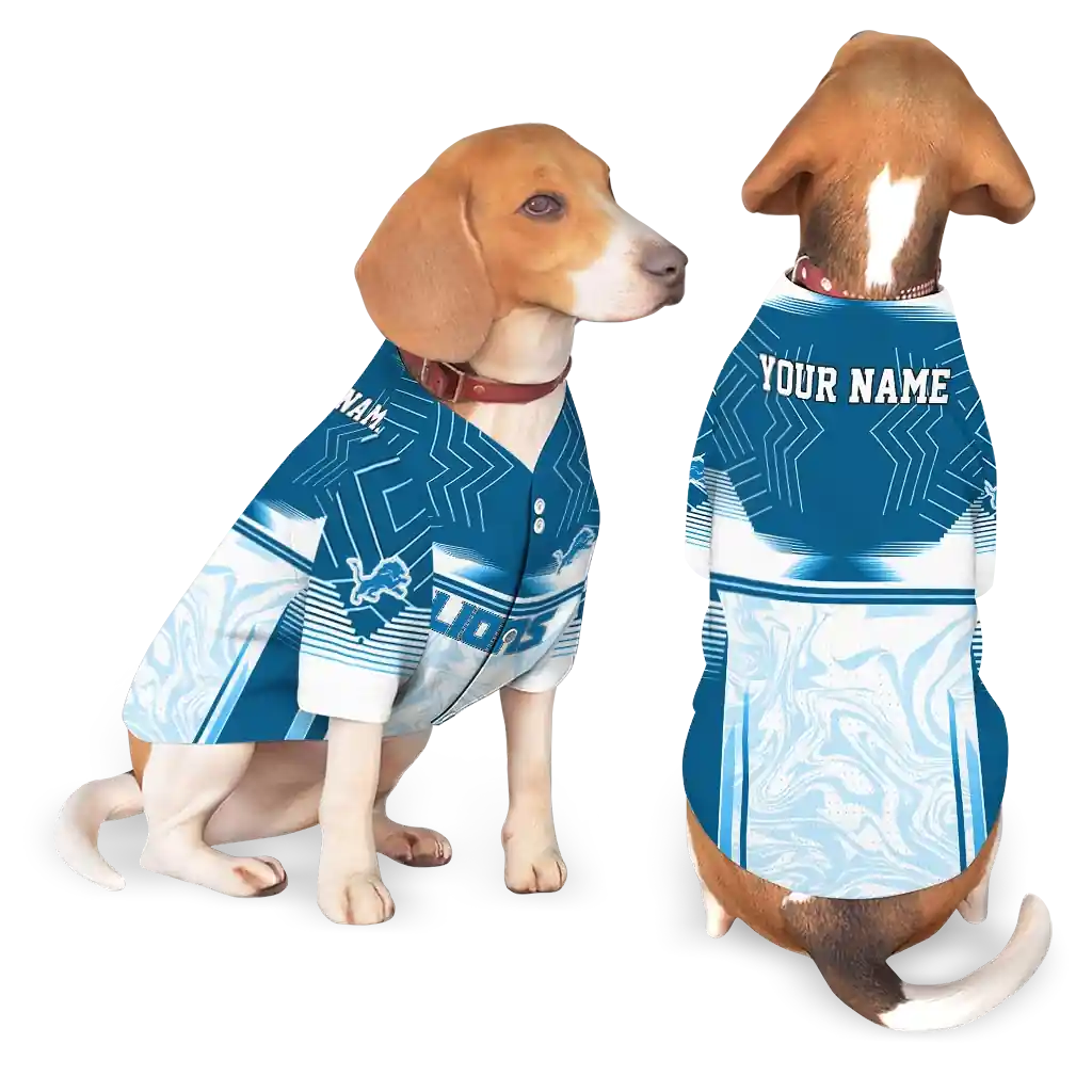 personalized-detroit-lions-hexagon-burst-blue-white-pet-jersey-latest-model.webp