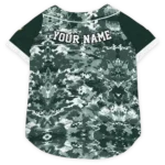 Custom Green Bay Football Style Dog Jersey - Daring Camo Green