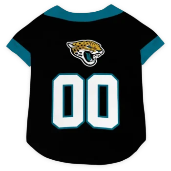 Custom Jacksonville Football Style Dog Jersey - Tuxedo Print Black and Teal