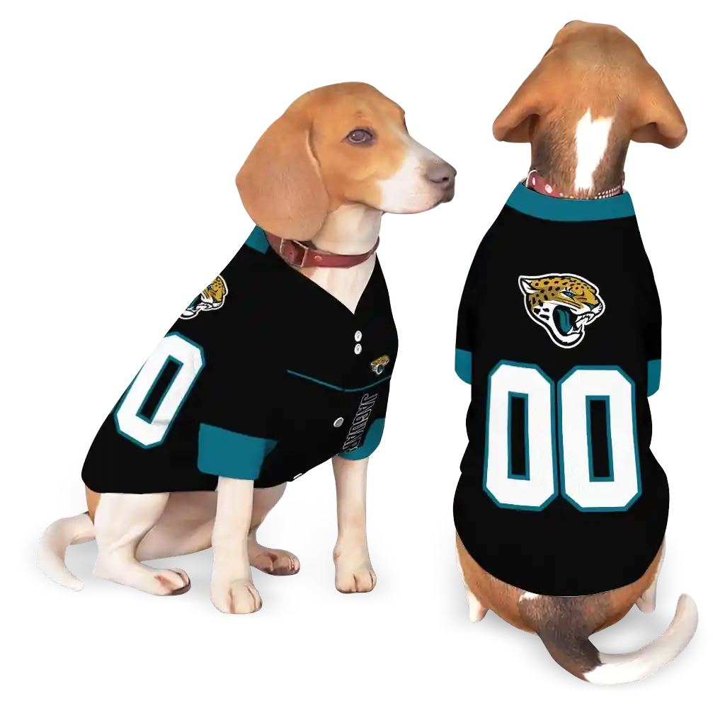 personalized-jacksonville-jaguars-tuxedo-print-teal-black-pet-jersey-latest-model.webp