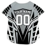 Custom Las Vegas Football Style Dog Jersey - Armored Block Silver