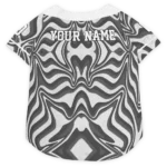 Custom Las Vegas Football Style Dog Jersey - Wavy Energy Black