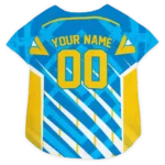 Custom Los Angeles Chargers Football Style Dog Jersey - Armor Lines Blue