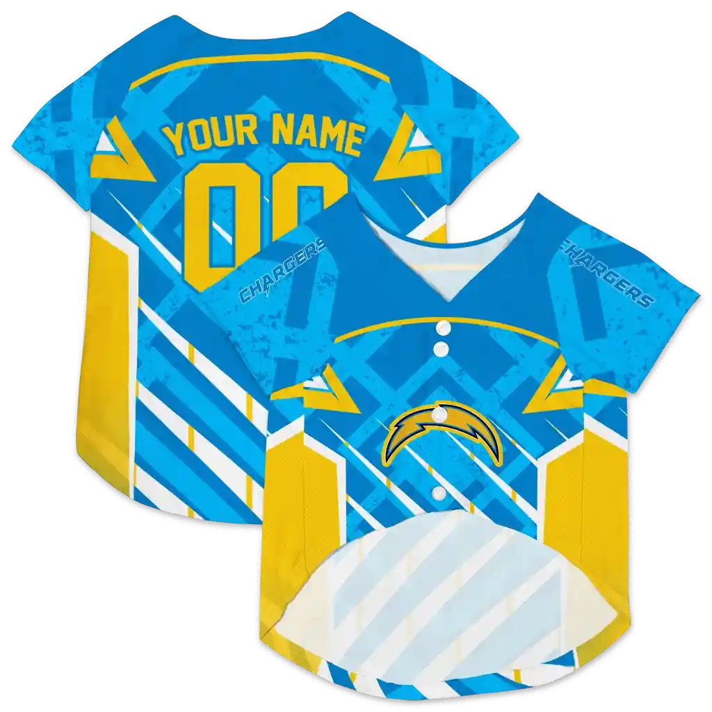personalized-los-angeles-chargers-armor-lines-blue-pet-jersey-high-quality.webp