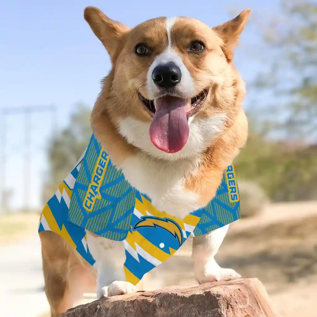 personalized-los-angeles-chargers-bolt-rows-blue-white-pet-jersey-top-rated.webp