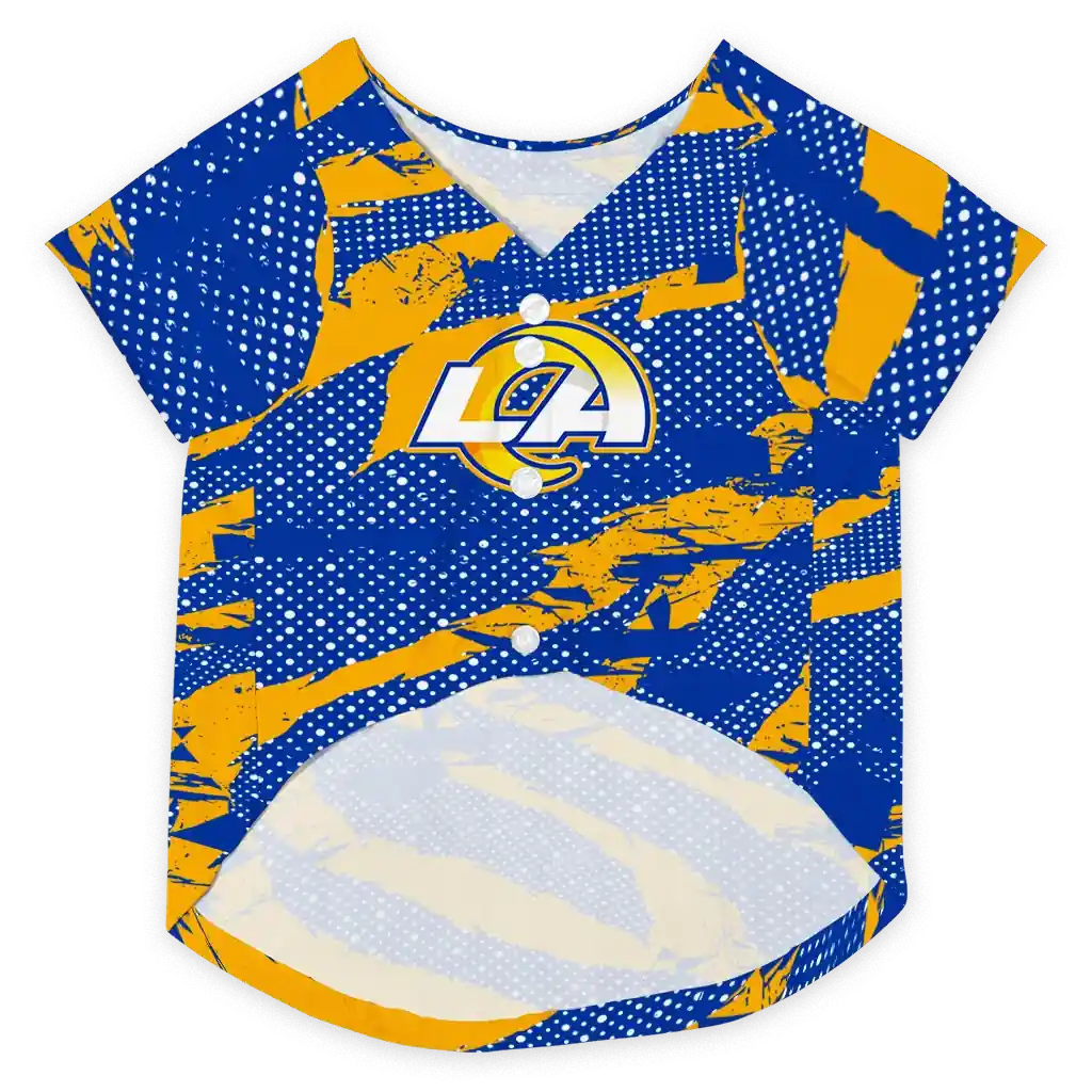 personalized-los-angeles-rams-contrast-layers-blue-pet-jersey-fashion-forward.webp