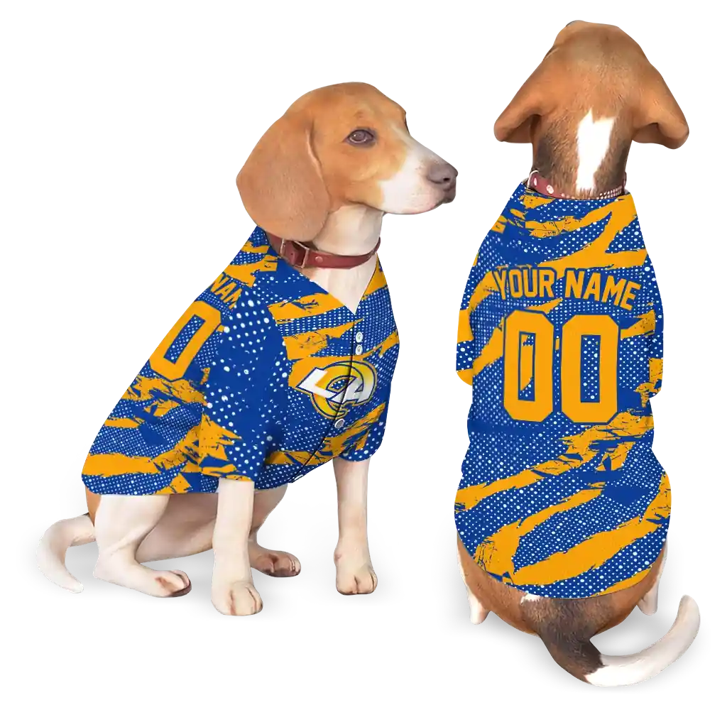 personalized-los-angeles-rams-contrast-layers-blue-pet-jersey-latest-model.webp