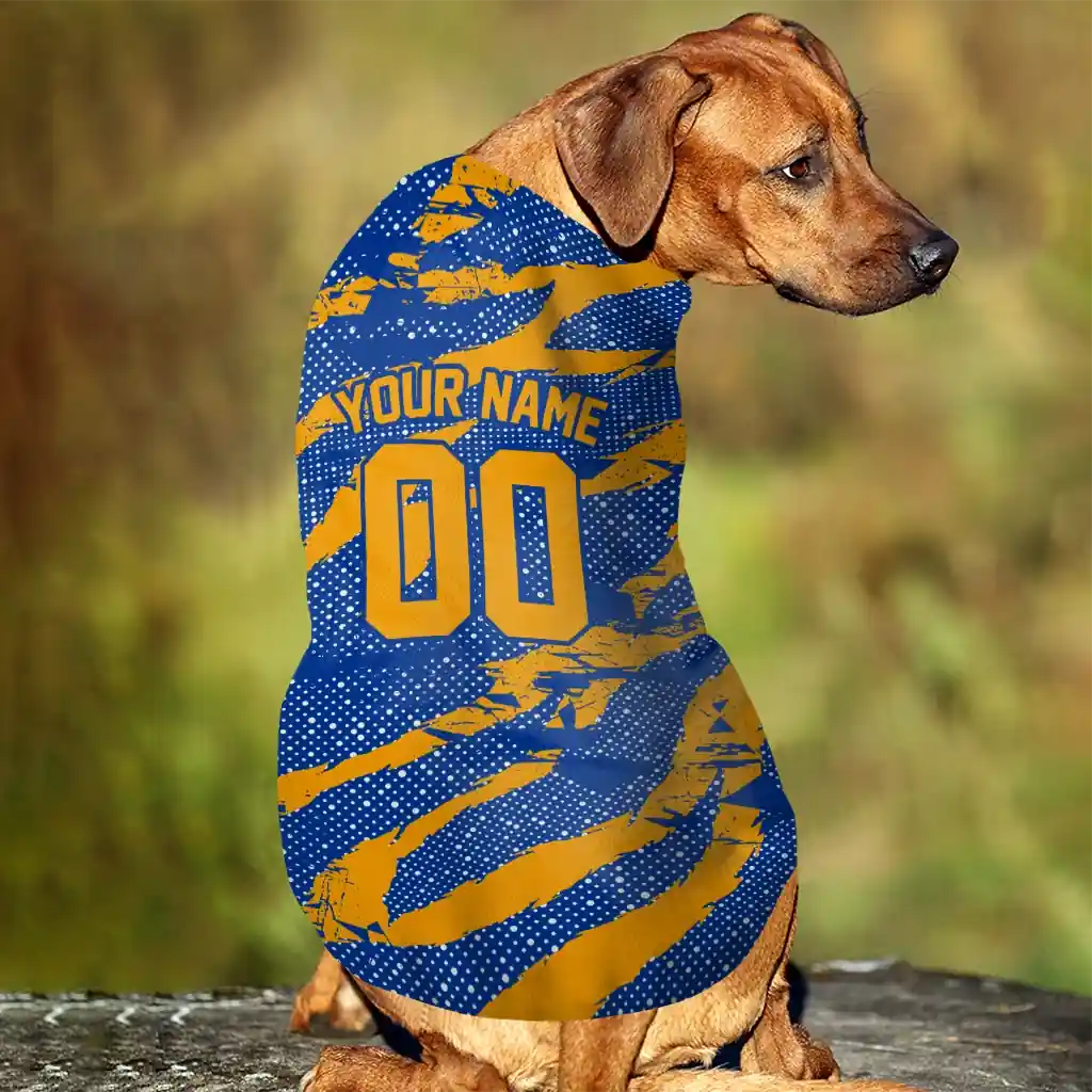 personalized-los-angeles-rams-contrast-layers-blue-pet-jersey-trendy.webp