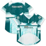 personalized-miami-dolphins-hexagon-burst-aqua-white-pet-jersey-best-selling.webp