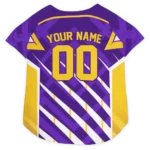 Custom Minnesota Football Style Dog Jersey - Armor Lines Purple