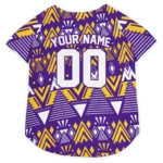 Custom Minnesota Football Style Dog Jersey - Arrowhead Layers Purple