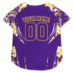 Custom Minnesota Football Style Dog Jersey - Trim Purple