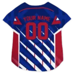 Custom New York Giants Football Style Dog Jersey - Armor Lines Blue