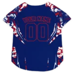 Custom New York Giants Football Style Dog Jersey - Trim Blue
