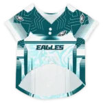 personalized-philadelphia-eagles-hexagon-burst-green-white-pet-jersey-best-selling.webp