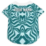 Custom Philadelphia Football Style Dog Jersey - Wavy Energy Green