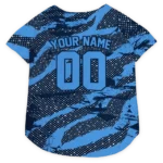 Custom Tennessee Football Style Dog Jersey - Contrast Layers Navy