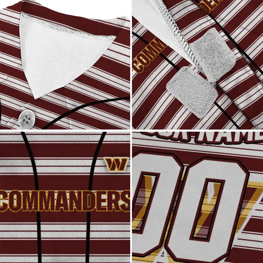 personalized-washington-commanders-button-front-burgundy-white-pet-jersey-premium-grade.webp