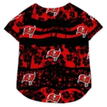 Tampa Bay Football Style Dog Jersey - Palm Retro Black and Red