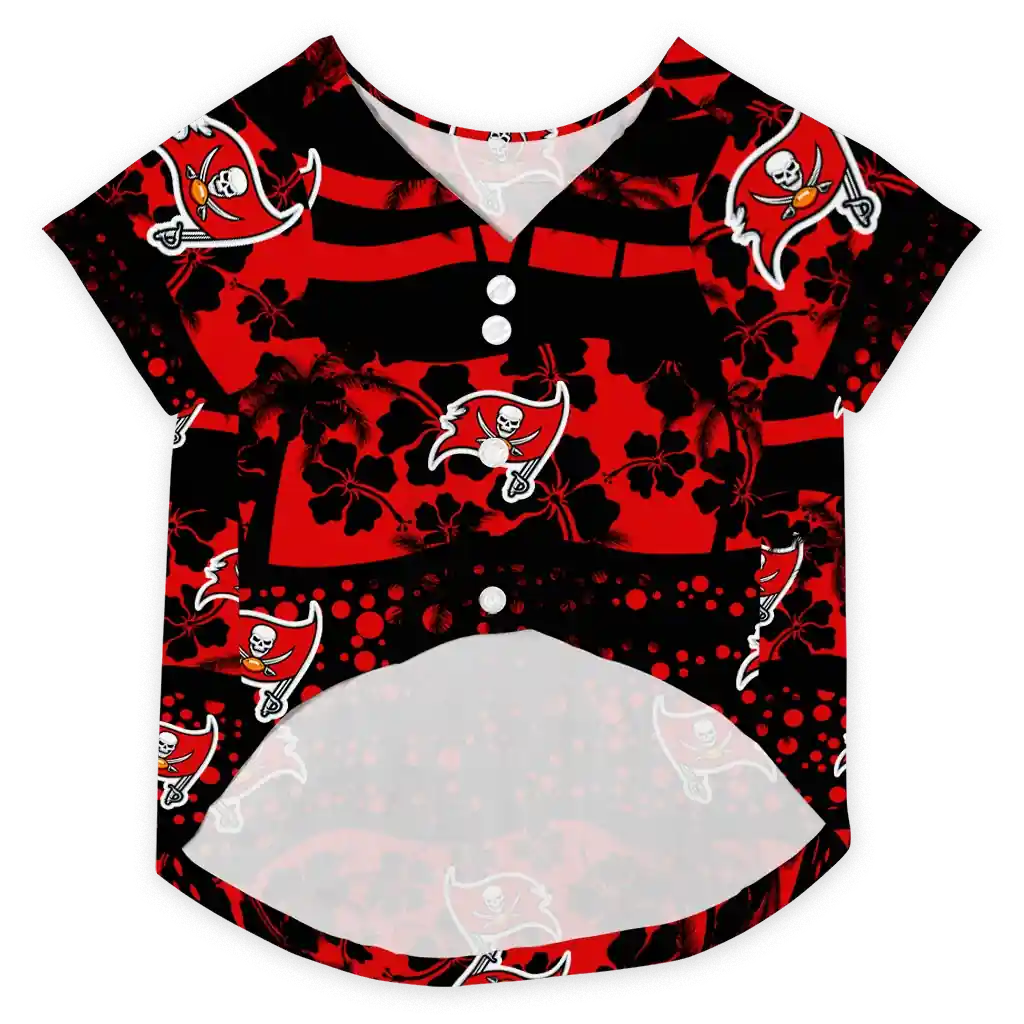tampa-bay-buccaneers-palm-retro-red-black-pet-jersey-fashion-forward.webp